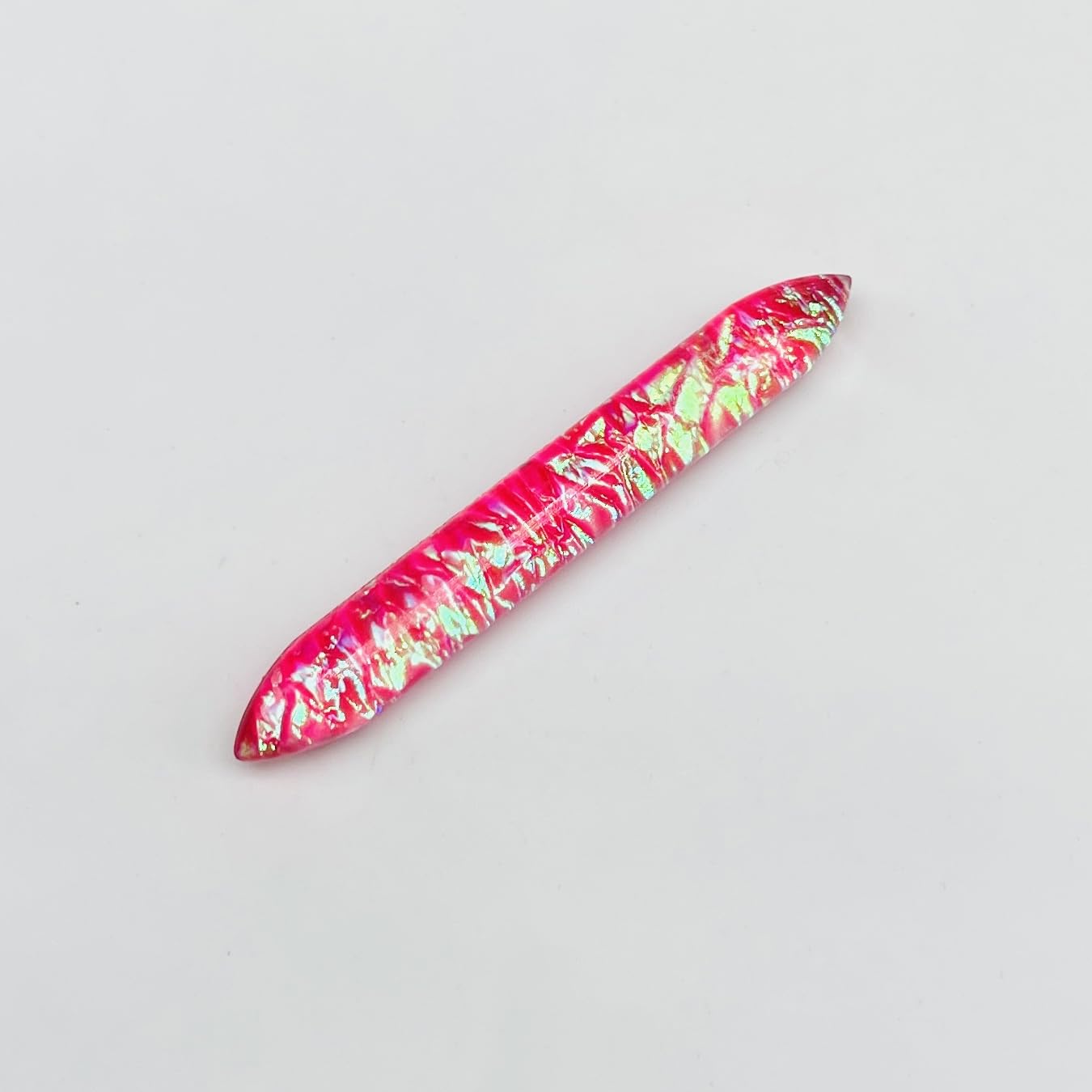 Naga Body Piercing Jewelry Septum Pincher Tusk Gauges, Pink Opal Glitter Stone, Size 12g (2mm) to 1/2" (12mm), Customized Size & Wholesale Available