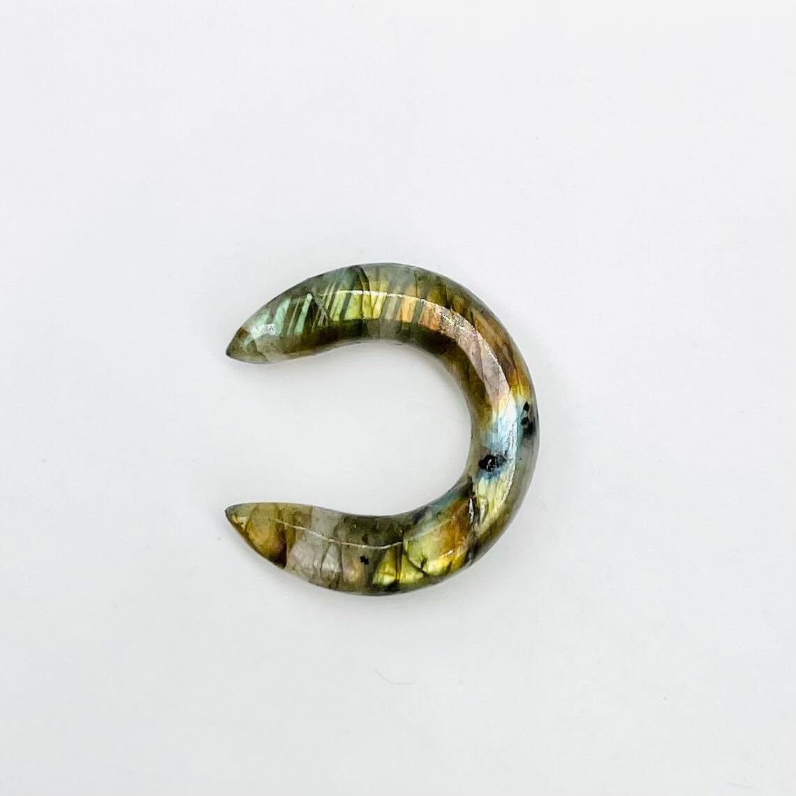 Labradorite Gemstone Naga Body Piercing Jewelry Septum Pincher Gauges (8g (3mm) to 1/2" (12mm)