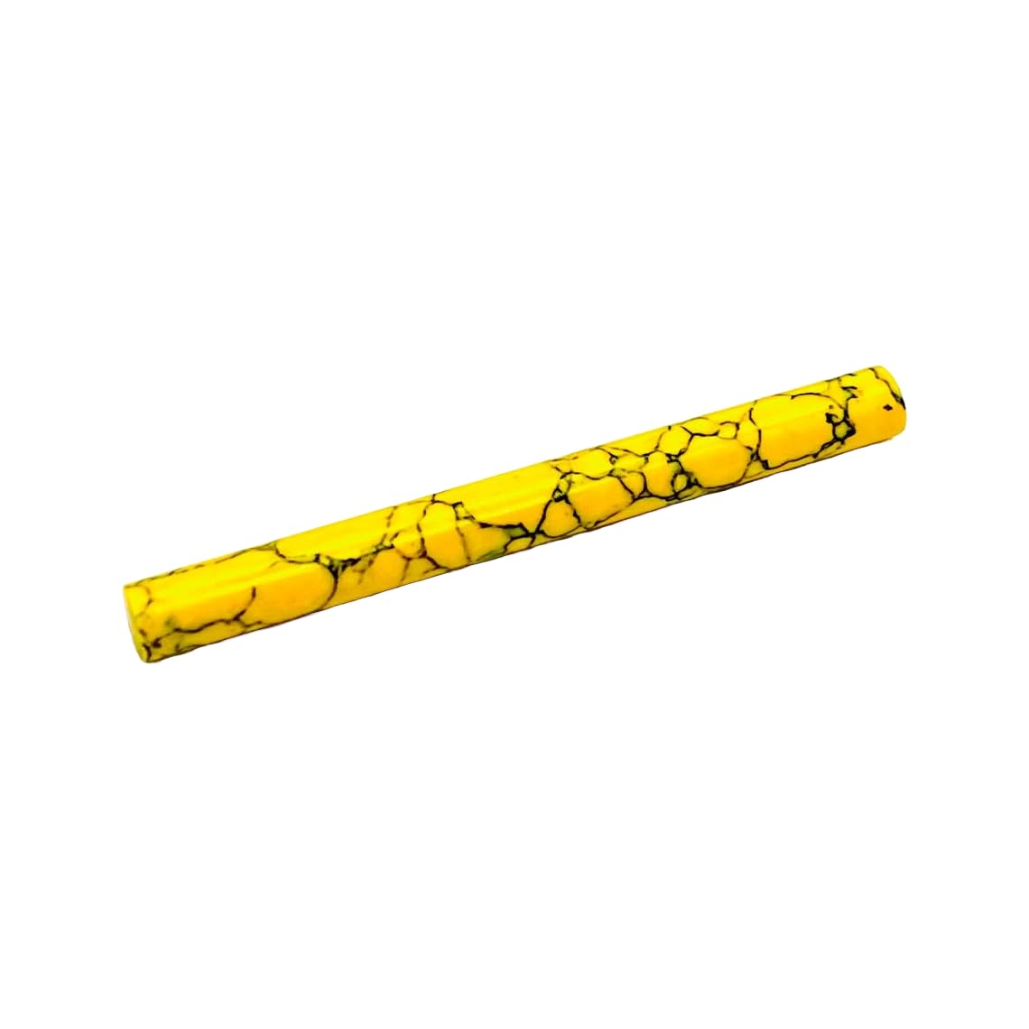Yellow Turquoise Crystal Septum Tusk Nose Piercing, Size 14g to 1/2", Custom Sizing Available