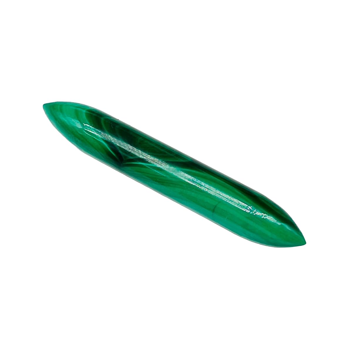 Natural Green Malachite Crystal Handmade Tribal Septum Tusk Spike Body Piercing Jewelry, 12g (2mm) to 1/2 inch (12mm), Customizable Sizes