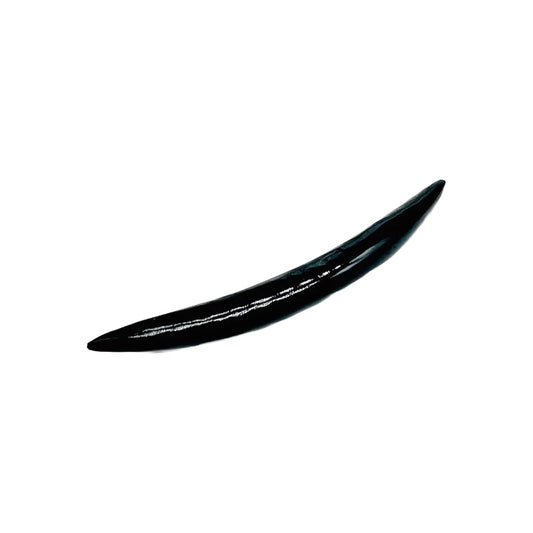 Natural Black Obsidian Crystal Handmade Naga Body Piercing Jewelry, Septum Curved Tusk Gauges, 12g (2mm) to 1/2 inch (12mm), Customized Sizes Available