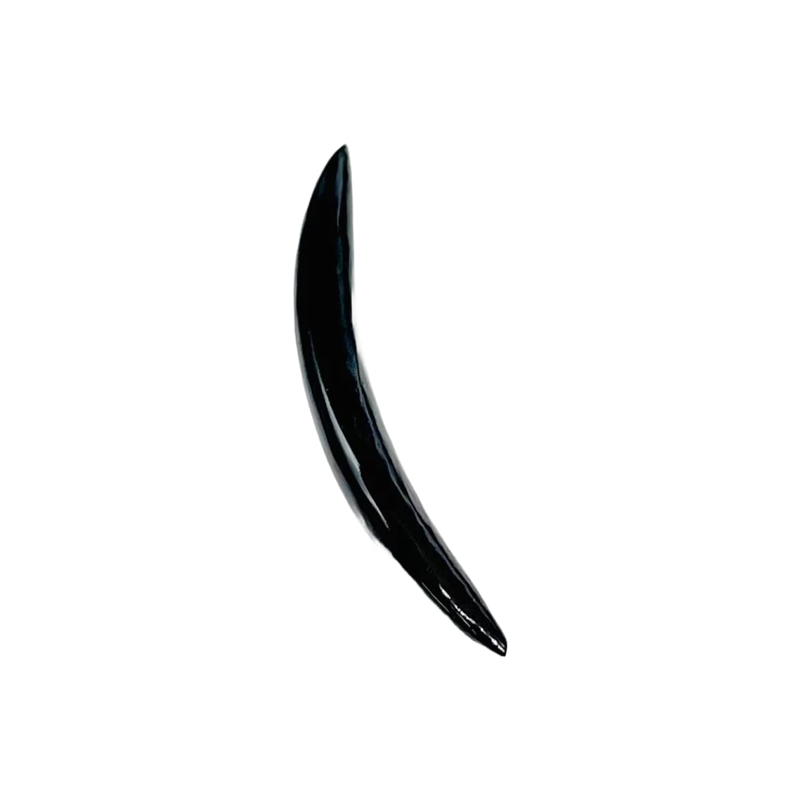 Natural Black Obsidian Crystal Handmade Naga Body Piercing Jewelry, Septum Curved Tusk Gauges, 12g (2mm) to 1/2 inch (12mm), Customized Sizes Available