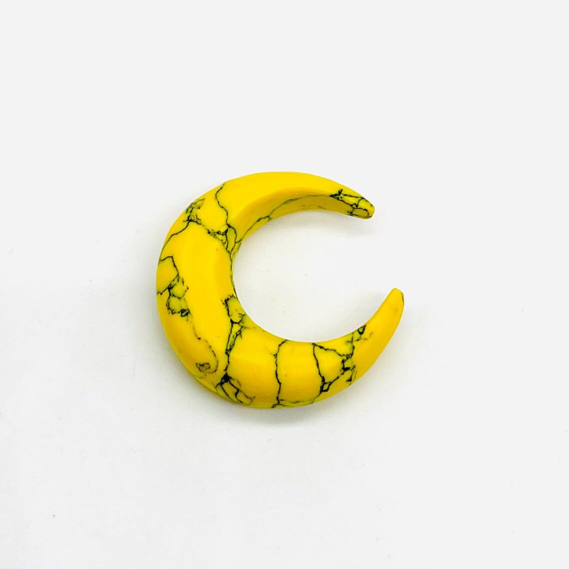 Yellow Turquoise Crystal Handmade Naga Body Piercing Jewelry Septum Pincher Gauges Size 12g (2mm) to 1/2" (12mm) Customized Size & Wholesale Also Available