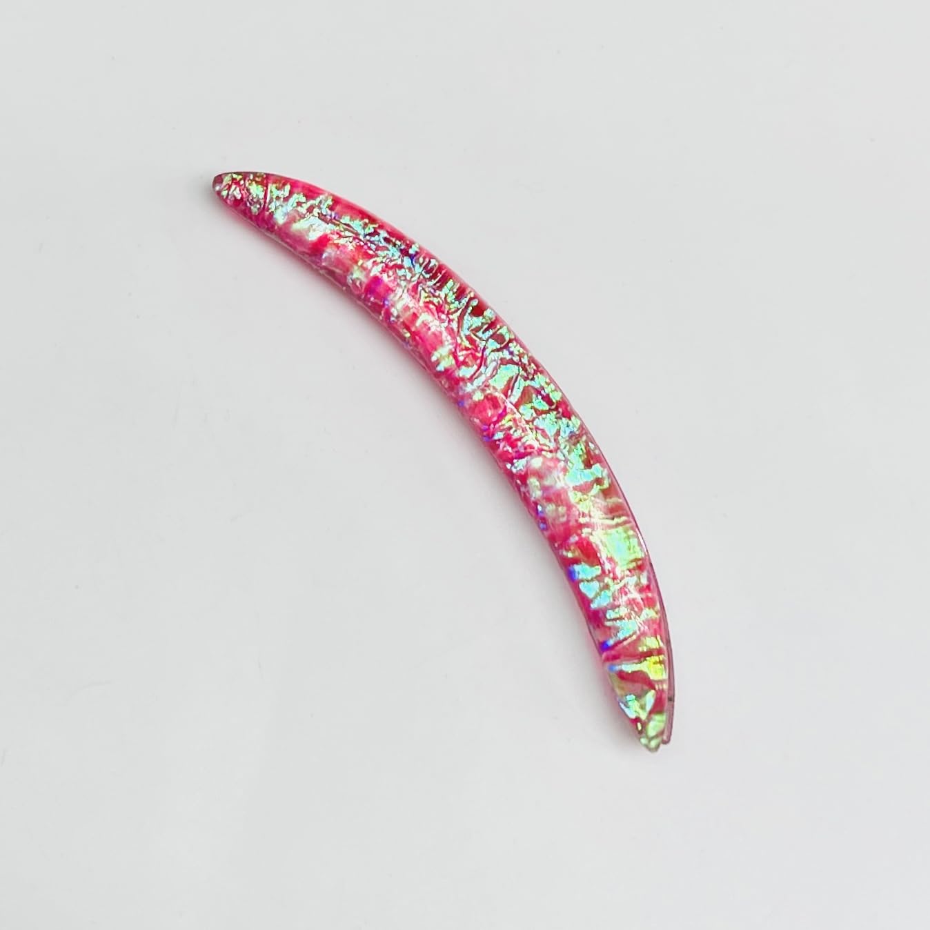 Pink Opal Glitter Stone Handmade Nose Piercing Curved Septum Tusk Gauges Naga Body Jewelry Size 12g (2mm) to 1/2" (12mm) Customized Size & Wholesale Also Available