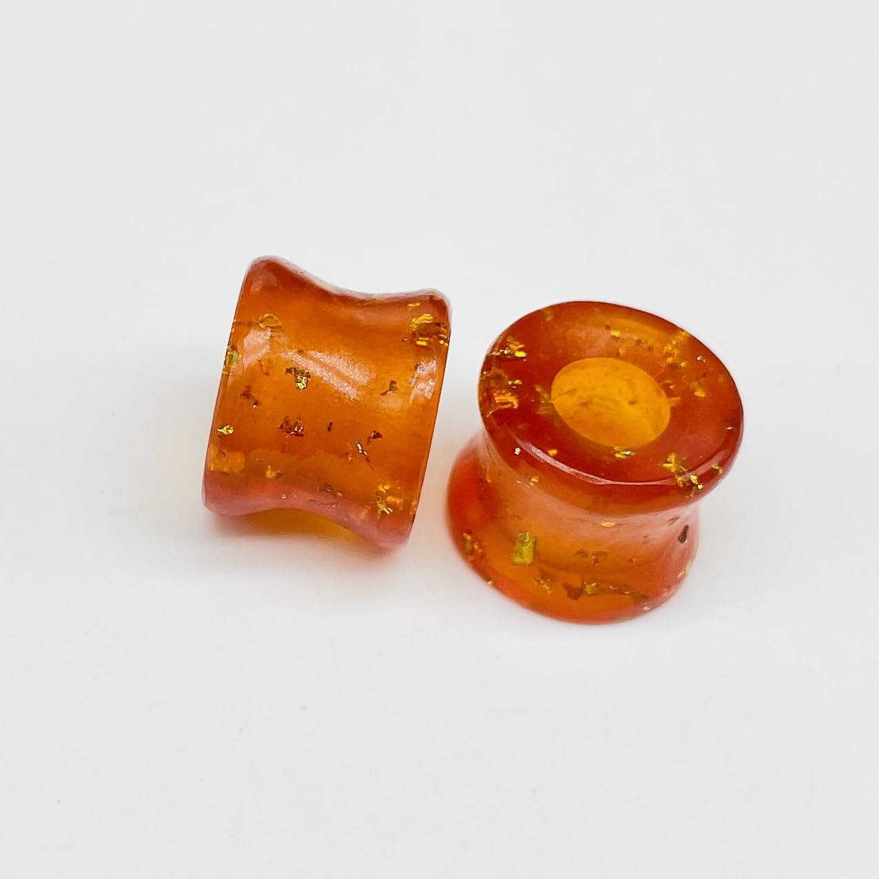 Amber Stone Handmade Naga Body Piercing Jewelry Plug Tunnel Gauges Size 6g (4mm) to 40mm Customized Sizes Wholesale Available