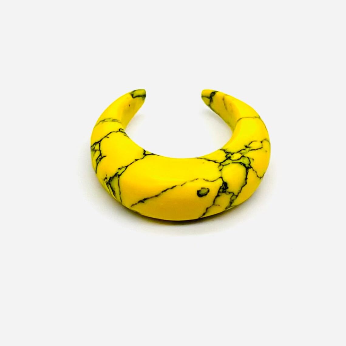 Yellow Turquoise Crystal Handmade Naga Body Piercing Jewelry Septum Pincher Gauges Size 12g (2mm) to 1/2" (12mm) Customized Size & Wholesale Also Available