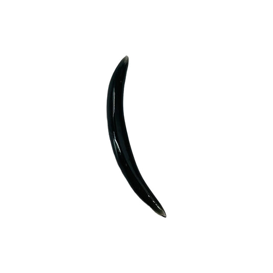 Natural Black Onyx Gemstone Handmade Naga Body Piercing Tribal Septum, Curved Spike Tusk Gauges, 2mm (12g) to 12mm (1/2 inch)