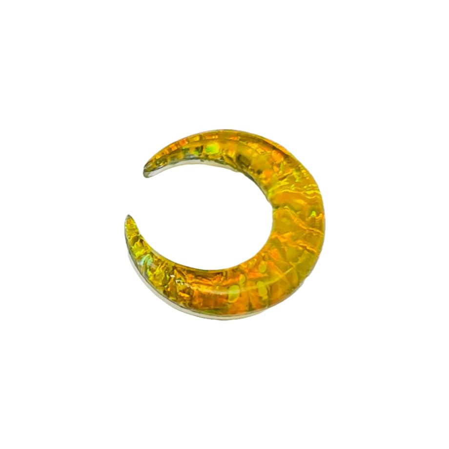Yellow Opal Glitter Glass Stone Septum Pincher, 12g-1/2in, Custom Sizes, Handmade Body Jewelry