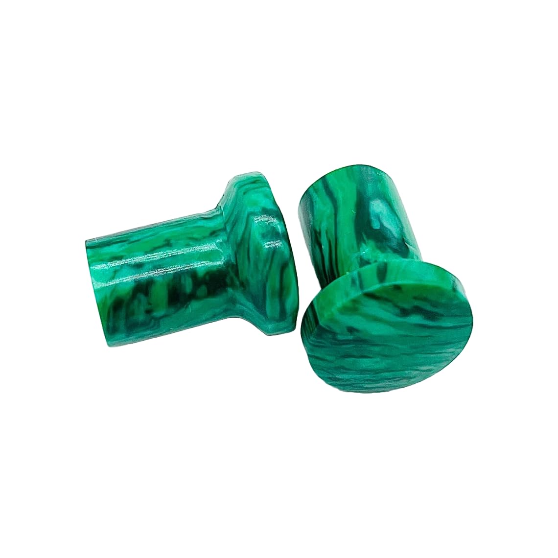 Green Malachite Crystal Handmade Naga Body Piercing Jewelry Ear Gauges Plugs, 8g (3mm) to 1 inch (25mm), Customizable Sizes