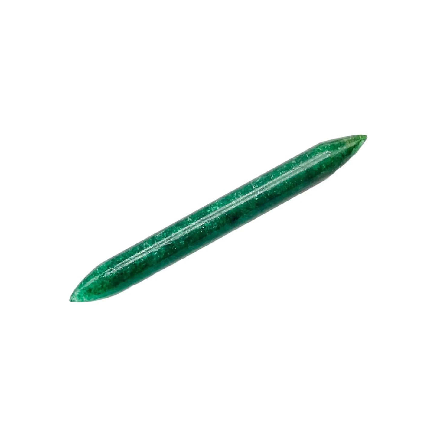 Natural Green Aventurine Septum Spike – Double Tapered Tribal Tusk Body Jewelry for Stretched Piercings – Handmade Stone Gauge Pincher – Unisex Boho Piercing Accessory
