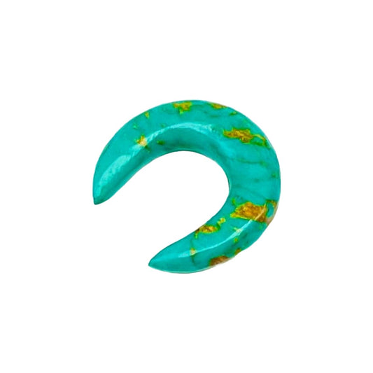 Turquoise Crystal Septum Pincher, 12g-1/2in, Handcrafted Body Jewelry