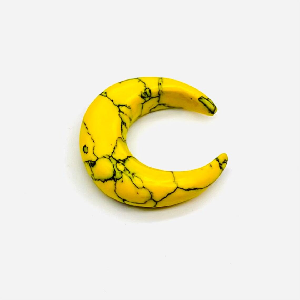 Yellow Turquoise Crystal Handmade Naga Body Piercing Jewelry Septum Pincher Gauges Size 12g (2mm) to 1/2" (12mm) Customized Size & Wholesale Also Available