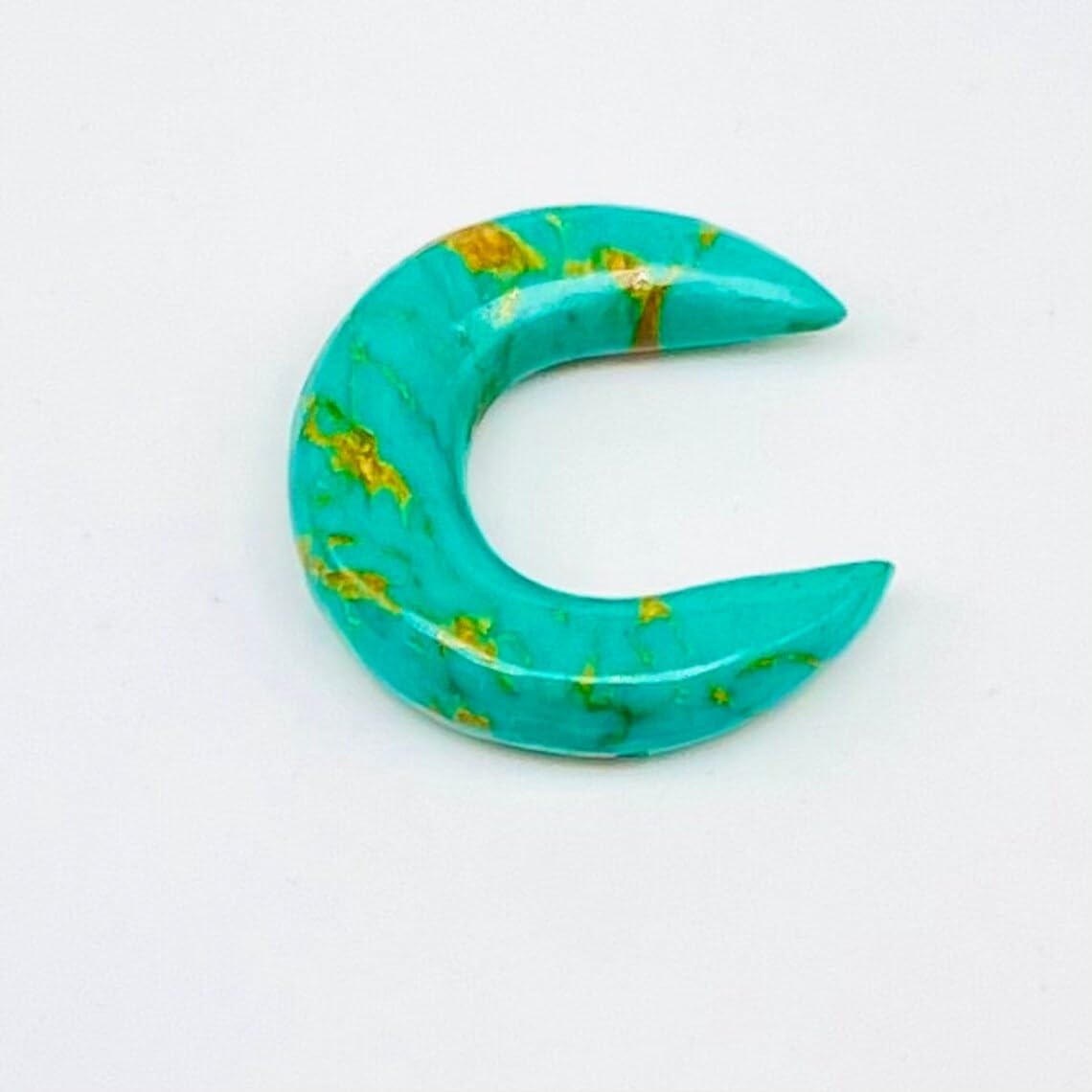 Turquoise Crystal Septum Pincher, 12g-1/2in, Handcrafted Body Jewelry