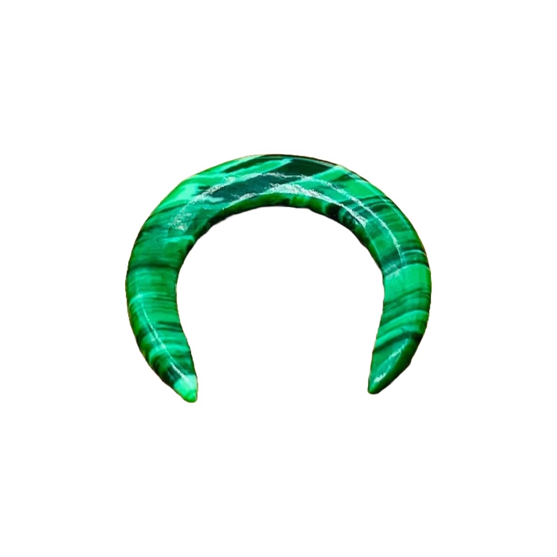 Malachite Crystal Tribal Septum Pincher & Spike Naga Body Piercing Jewelry Gauges, 12g (2mm) to 1/2 inch (12mm), Customized Size Available, Green