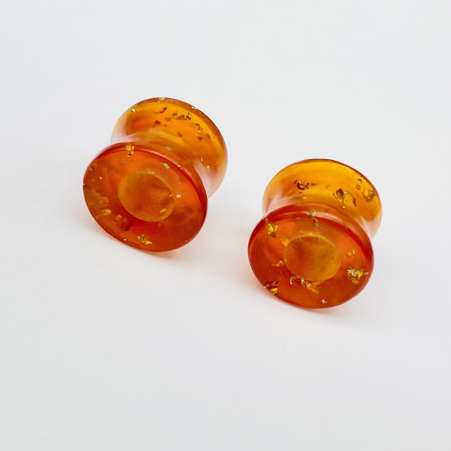 Amber Stone Handmade Naga Body Piercing Jewelry Plug Tunnel Gauges Size 6g (4mm) to 40mm Customized Sizes Wholesale Available