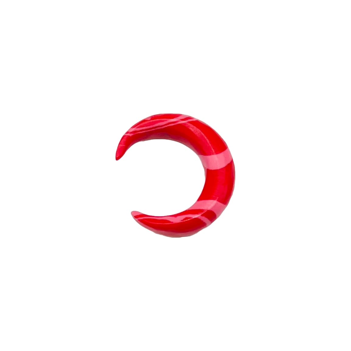 Red Malachite Gemstone Naga Body Piercing Septum Crescent Pincher, Sizes 2mm - 12mm