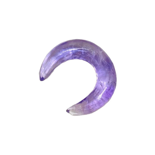 Amethyst Gemstone Septum Pincher, Handmade Tribal Naga Body Piercing Jewelry, 12g (2mm) to 1/2 inch (12mm), Customized Sizes Available