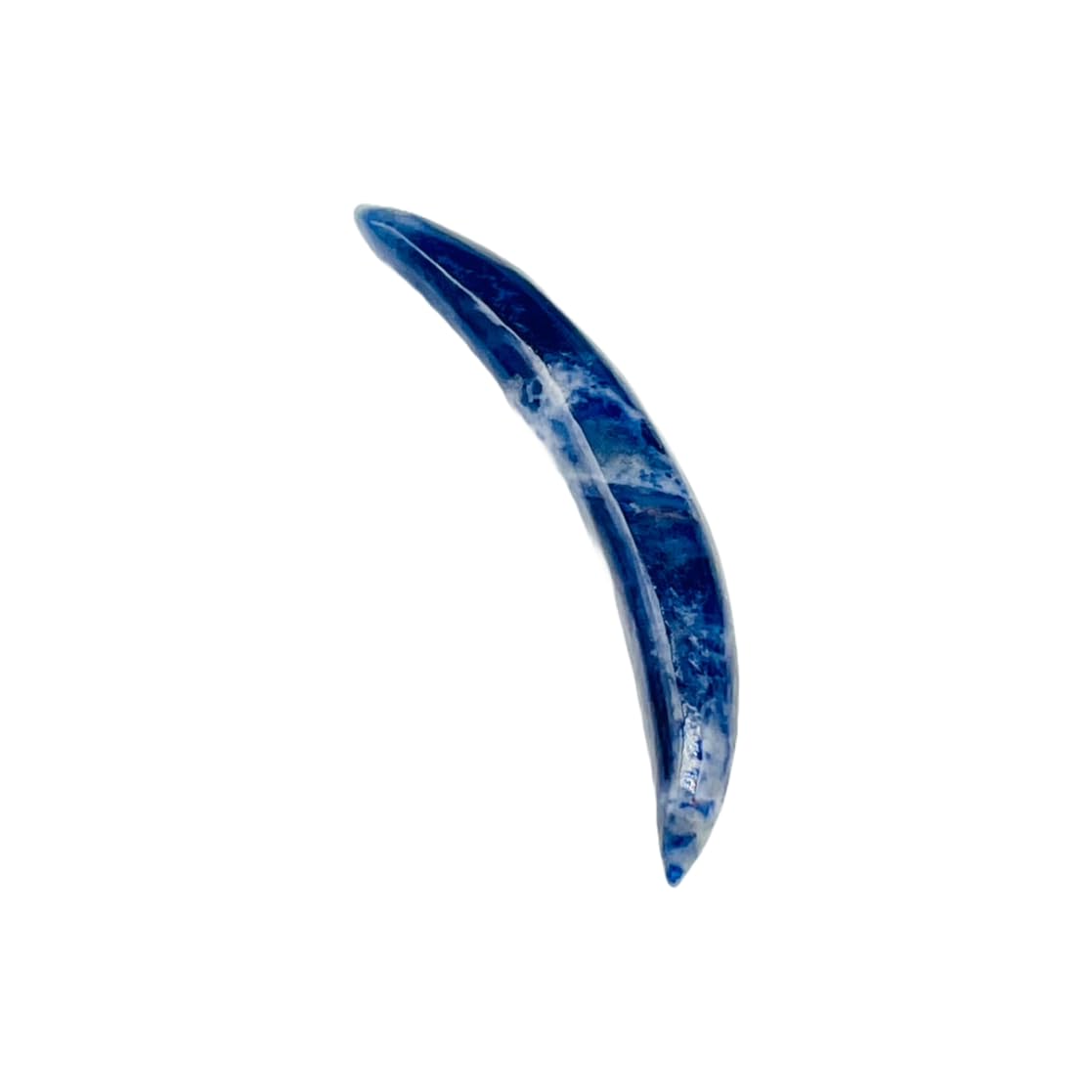 Natural Sodalite Crystal Handmade Naga Body Piercing Jewelry, Tribal Septum Curved Tusk Spike Gauges, 12g (2mm) to 1/2 inch (12mm), Customized Sizes Available