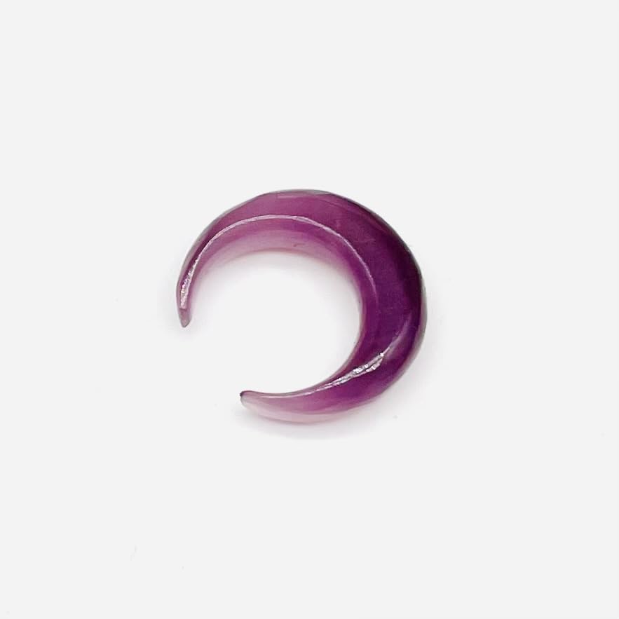 Purple Cat's Eye Stone Hand Crafted Nose Piercing Naga Body Jewelry Septum Pincher Gauges Size 12g (2mm) to 0000g (12mm) Customized Size & Wholesale Also Available