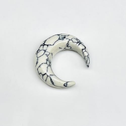 Howlite Crystal Septum Pincher, 12g to 1/2", Customizable Size