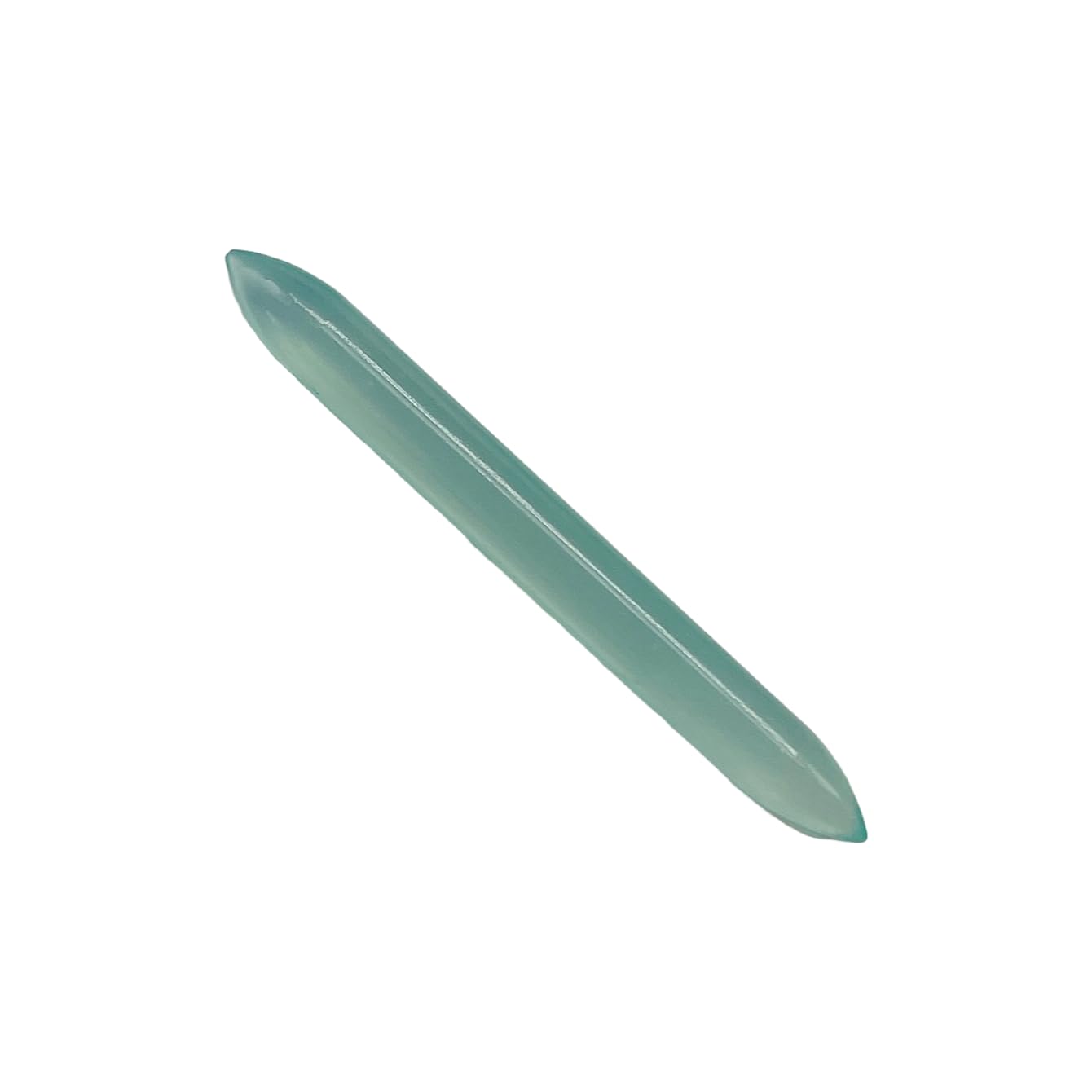 Handmade Aqua Chalcedony Gemstone Septum Spike Tusk Gauges, 1.6mm (14g) to 12mm (1/2"), Customized Sizes