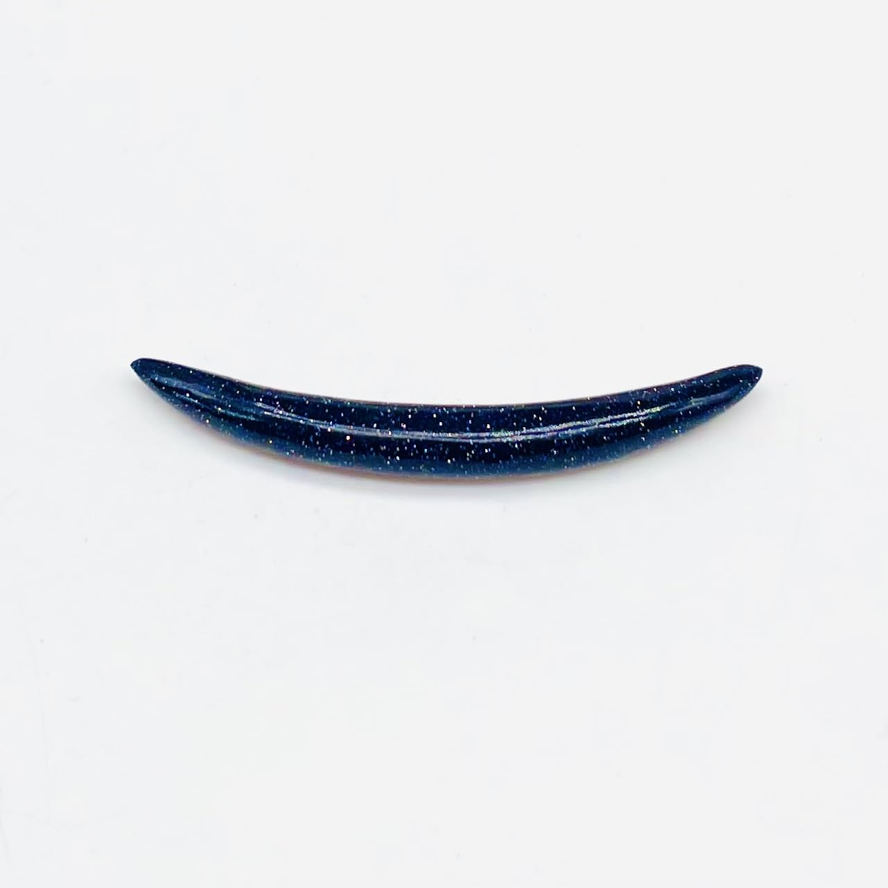 Blue Sunstone Crystal Curved Septum Tusk, Tribal Septum, Nose Pincher, Hand Crafted Organic Gauges, Size:- 12g (2mm) to 0000g (12mm) & Customized Wholesale Also Available