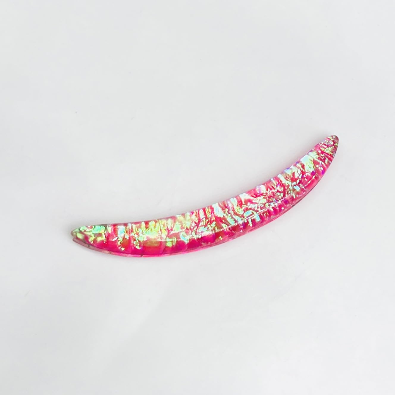 Pink Opal Glitter Stone Handmade Nose Piercing Curved Septum Tusk Gauges Naga Body Jewelry Size 12g (2mm) to 1/2" (12mm) Customized Size & Wholesale Also Available