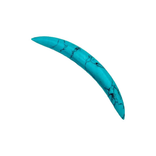 Turquoise Crystal Septum Nose Spike, 12g-1/2in, Handcrafted Body Jewelry