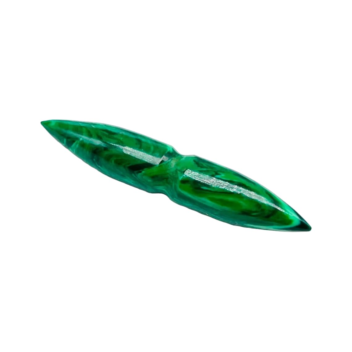 Green Malachite Crystal Handmade Naga Body Piercing Jewelry, Septum Tusk, 12g (2mm) to 1/2 inch (12mm)