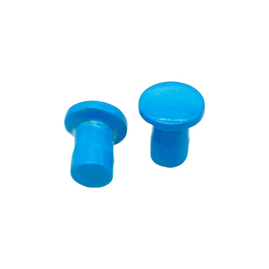 Crystal Ear Gauges, Turquoise Blue, Pair, Single Flared Plugs, 8g to 1 inch, Custom Sizes Available