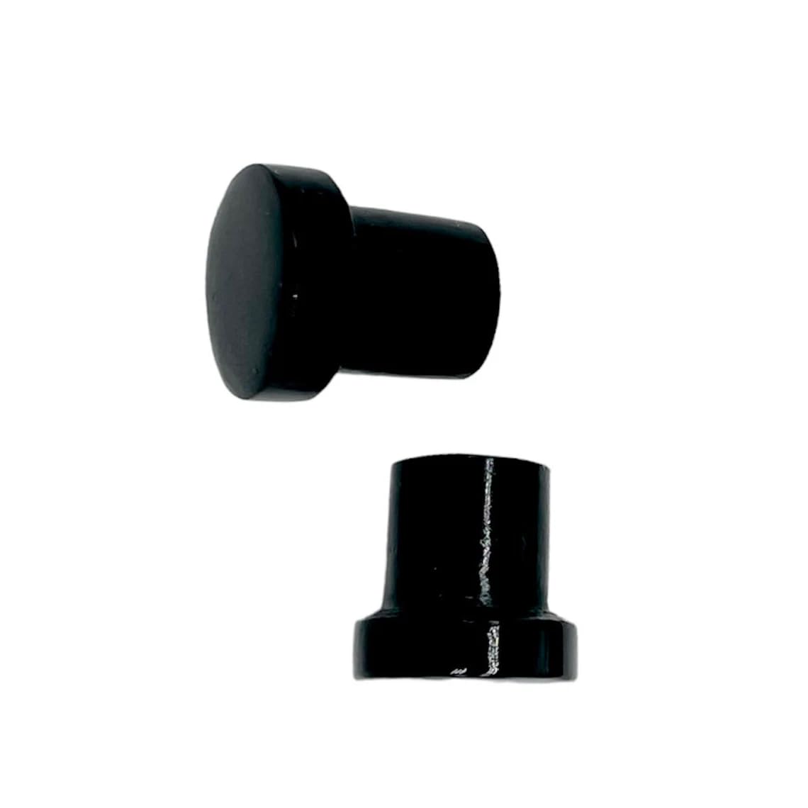 Black Obsidian Crystal Body Piercing Plugs, Customizable Sizes 8g-1", Single Flared Design