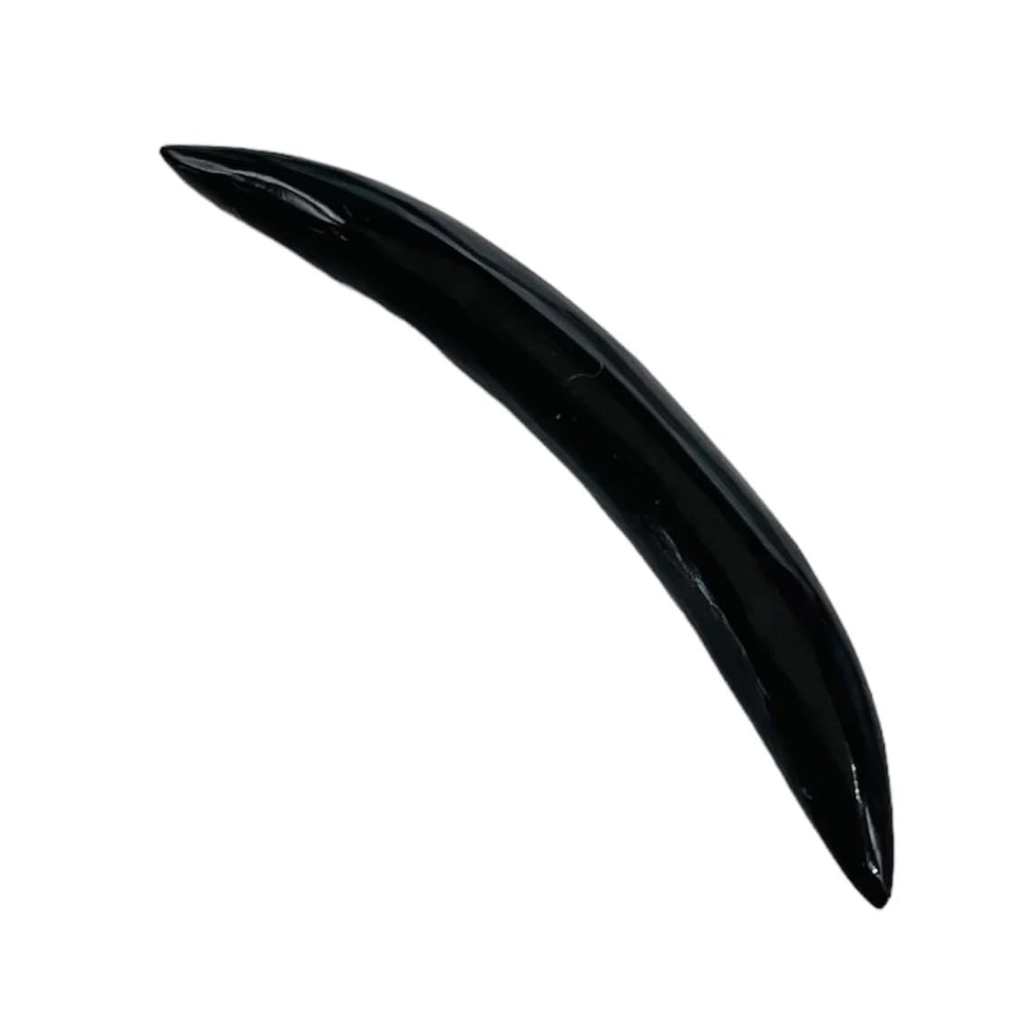 Natural Black Obsidian Crystal Handmade Naga Body Piercing Jewelry, Septum Curved Tusk Gauges, 12g (2mm) to 1/2 inch (12mm), Customized Sizes Available